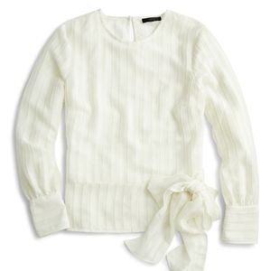 J. Crew Shadow-Stripe Blouse Size 0